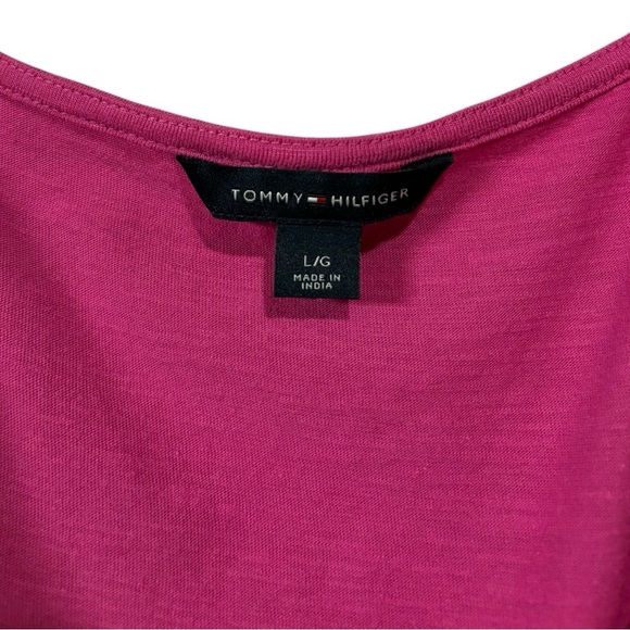 NWOT, Tommy Hilfiger, Pink and Navy Striped Dress, Large - Picture 4 of 8